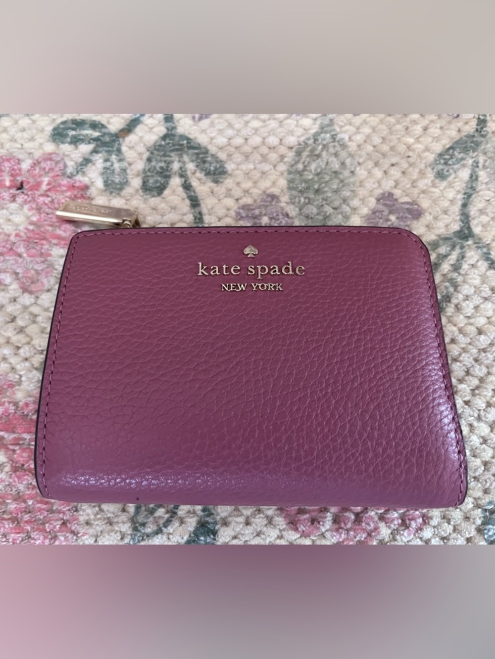 kate spade Small Pebbled Leather L-Zip Wallet - Picture 4 of 15